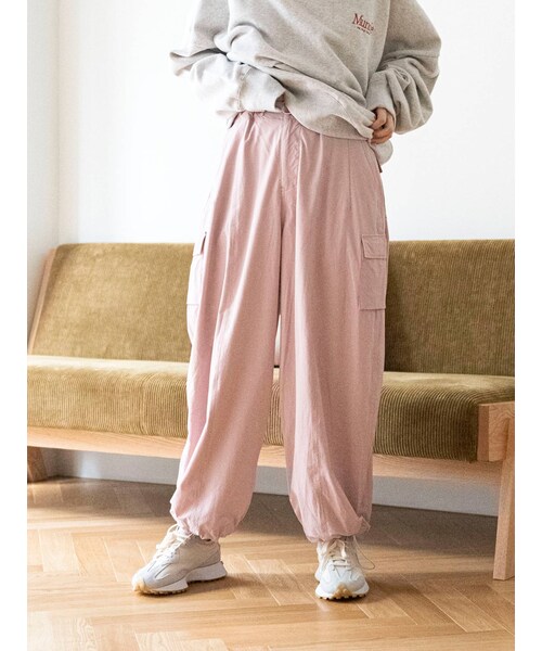 Ungrid（アングリッド）の「ナイロン混ミリタリールーズパンツ（パンツ