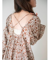 Ungrid | エスニックフラワーバックオープンワンピース(ワンピース)