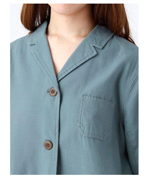 ehka sopo（エヘカソポ）の「バッグツイルショップコート1300878-32-13-11（コート　・レディース・キャメル/ミント/ネイビー・M）」の7枚目の写真