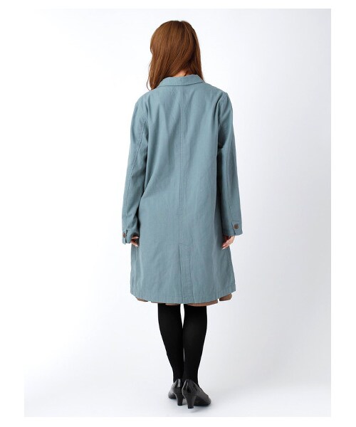 ehka sopo（エヘカソポ）の「バッグツイルショップコート1300878-32-13-11（コート　・レディース・キャメル/ミント/ネイビー・M）」の6枚目の写真