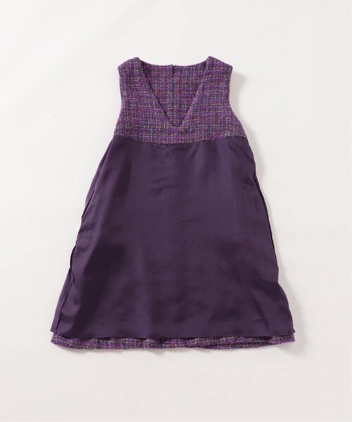 IENA（イエナ）の「IENA LA BOUCLE カラーツィードVネックワンピース