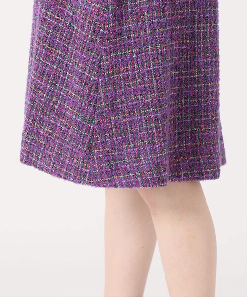 IENA（イエナ）の「IENA LA BOUCLE カラーツィードVネックワンピース
