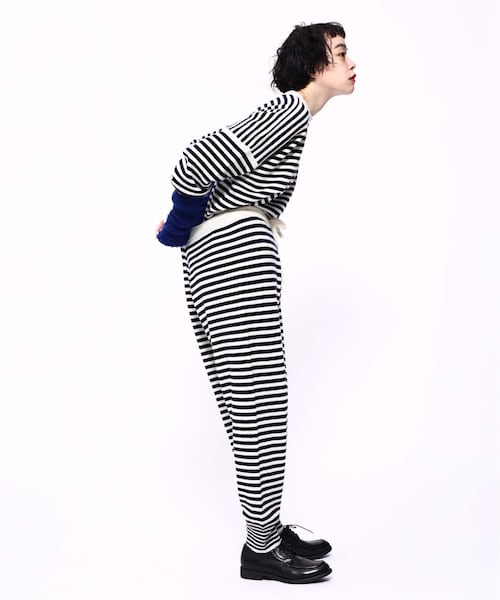 22AW|ジャーナルスタンダードラックス メリノテンジクニットパンツ ボーダー JOURNAL STANDARD LUXE(ジャーナルスタンダード ラックス)の