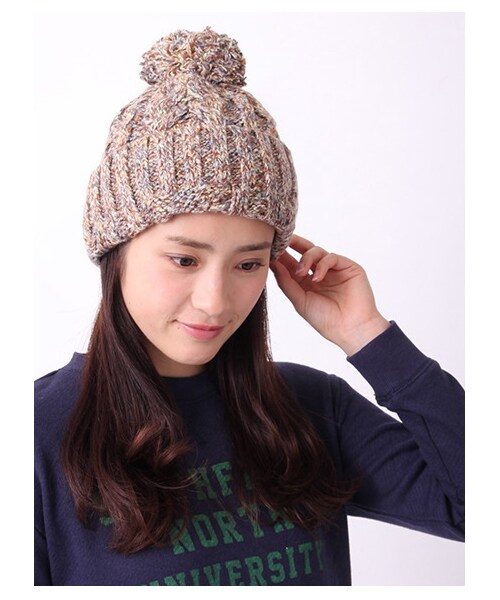 ehka sopo（エヘカソポ）の「引き揃えポンポンワッチ1803889-88-13-13（ハット・帽子・アイボリー/ブラウン/ネイビー・F）」の8枚目の写真