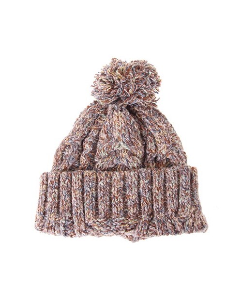 ehka sopo（エヘカソポ）の「引き揃えポンポンワッチ1803889-88-13-13（ハット・帽子・アイボリー/ブラウン/ネイビー・F）」の2枚目の写真