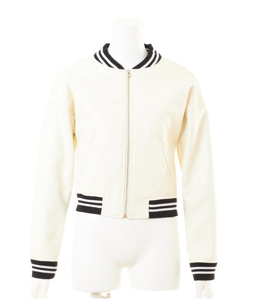 LILY BROWN(リリーブラウン)の「ショートブルゾン(ブルゾン・レディース・WHT/GRY/BLK・F)」の4枚目の写真