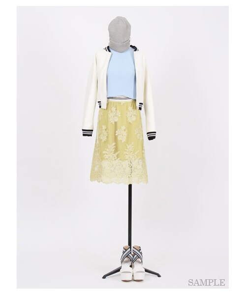 LILY BROWN(リリーブラウン)の「ショートブルゾン(ブルゾン・レディース・WHT/GRY/BLK・F)」の9枚目の写真