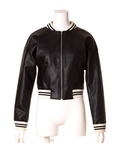 LILY BROWN(リリーブラウン)の「ショートブルゾン(ブルゾン・レディース・WHT/GRY/BLK・F)」の3枚目の写真