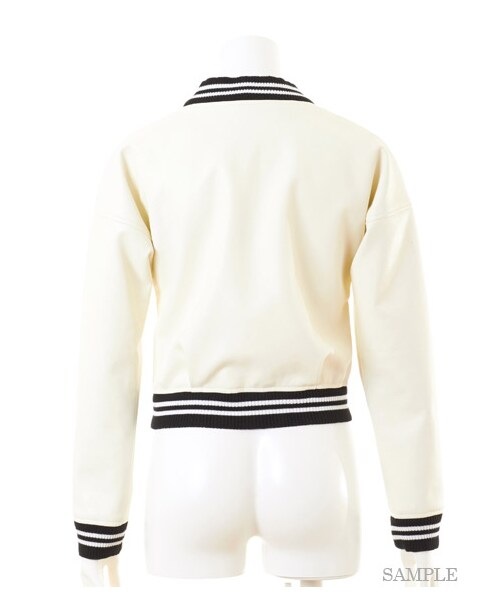 LILY BROWN(リリーブラウン)の「ショートブルゾン(ブルゾン・レディース・WHT/GRY/BLK・F)」の5枚目の写真