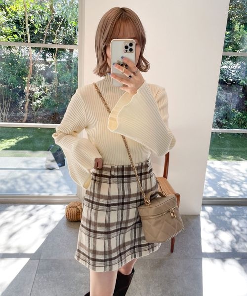 Heather（ヘザー）の「アソート柄台形スカート（）」 - WEAR