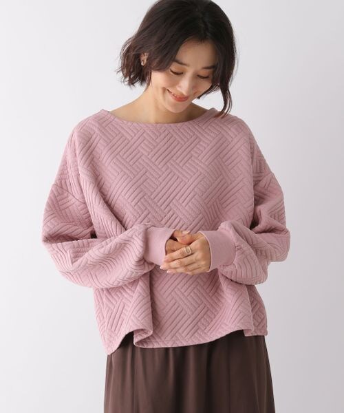 LEPSIM（レプシィム）の「カットキルティングプルオーバー（トップス・レディース・オフホワイト05/ピンク21/ベージュ51・FREE SIZE）」の2枚目の写真