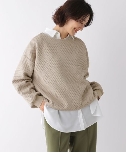 LEPSIM（レプシィム）の「カットキルティングプルオーバー（トップス・レディース・オフホワイト05/ピンク21/ベージュ51・FREE SIZE）」の3枚目の写真