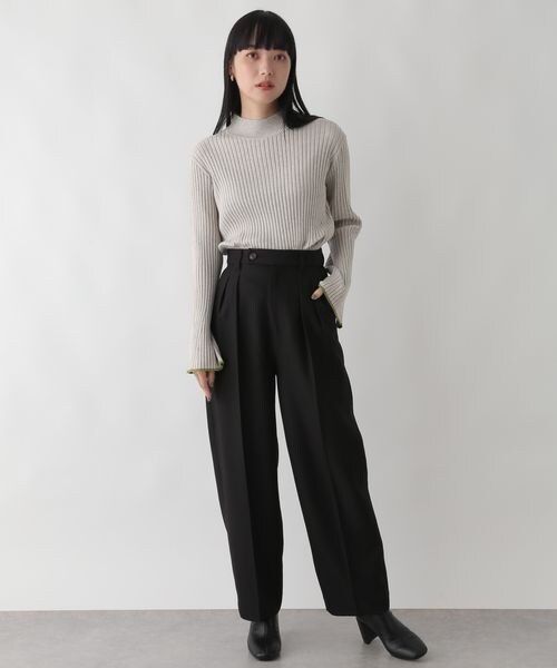 LOWRYS FARM（ローリーズファーム）の「配色フレアスリーブロングスリーブ（トップス・レディース・オフ05/アイボリー08/ブラック09/グレー12・フリー）」の9枚目の写真