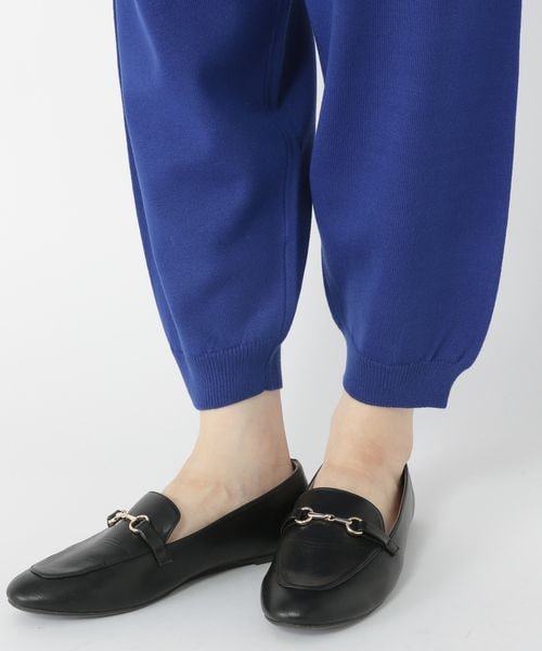 studio CLIP（スタディオクリップ）の「12ゲージニットパンツ（パンツ・レディース・オフホワイト11/ブラック19/ブルー80・M/L）」の12枚目の写真