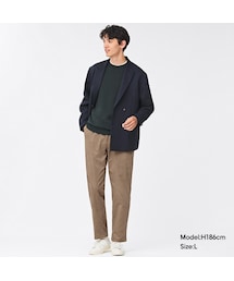 GU（ジーユー）の「コーデュロイシェフパンツ+EC(丈長め76.0cm)（ワイドパンツ・メンズ）」