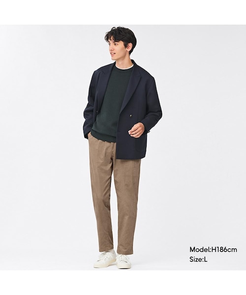 GU(ジーユー)の「コーデュロイシェフパンツ+EC(丈長め76.0cm)(ワイドパンツ・メンズ・GCL3030・GML007)」の1枚目の写真