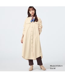 Naptime.コーデュロイシャツワンピース sisam｜OCコーデュロイワークシャツワンピース【オーガニック