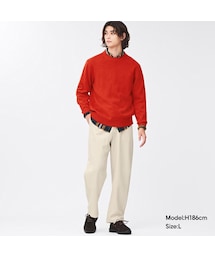 GU（ジーユー）の「カーブタックパンツ+EC(丈長め75.0cm)（ワイドパンツ・メンズ）」