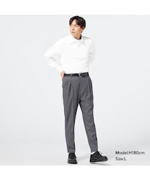 GU（ジーユー）の「起毛テーパードトラウザーSW+X(セットアップ可能