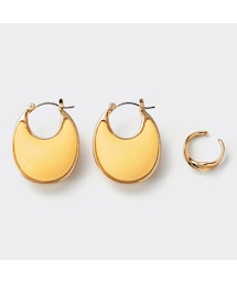 GU（ジーユー）の「ムーンパフピアス&イヤーカフセット（ピアス）」
