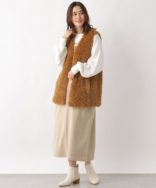 LEPSIM（レプシィム）の「2WAYウールライクジャンスカ（ワンピース/ドレス・レディース・チャコール18/ライトベージュ51/ダークブラウン58・FREE SIZE）」の6枚目の写真