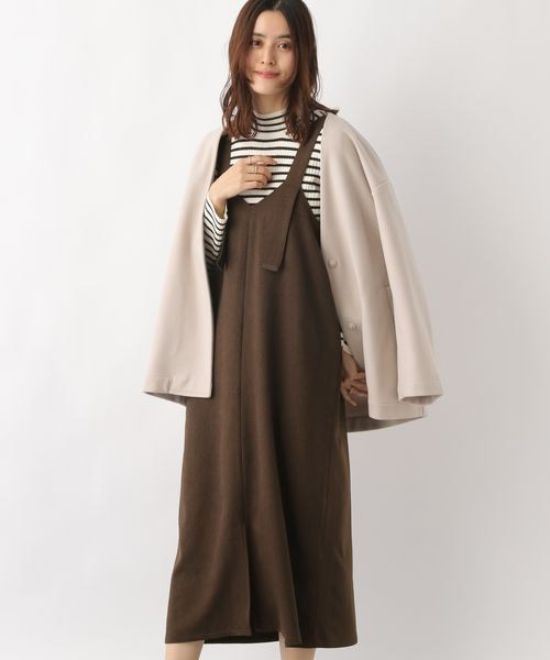 LEPSIM（レプシィム）の「2WAYウールライクジャンスカ（ワンピース/ドレス・レディース・チャコール18/ライトベージュ51/ダークブラウン58・FREE SIZE）」の12枚目の写真