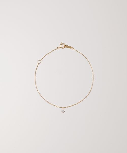 K10プリンセスカットダイヤモンドブレスレット