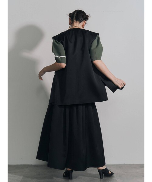 UN3D. 39,600円限定完売 OUT SEAM SATIN SK UN3D. 完売 三越伊勢丹限定39,OUT SEAM SATIN SK