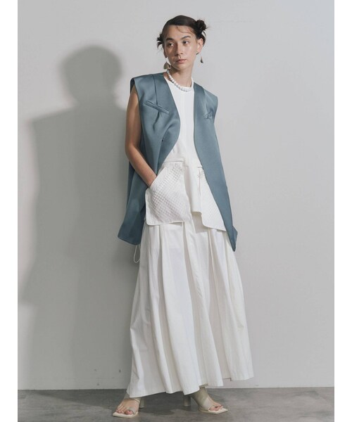 UN3D.（アンスリード）の「SATIN VEST【セットアップ着用可能