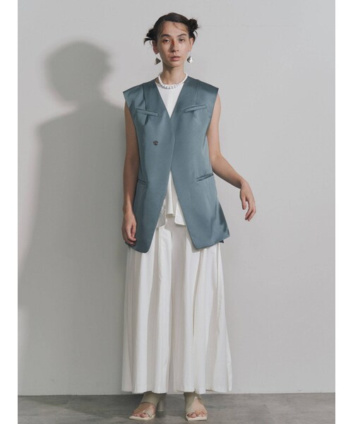 un3d セットアップ UN3D.（アンスリード）の「SATIN VEST【セットアップ着用可能