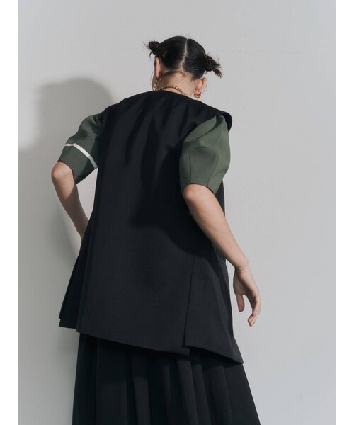 UN3D. / VEST DOCKING SK ブラック UN3D.（アンスリード）の「SATIN VEST【セットアップ着用可能