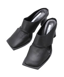 UN3D. | SIDE CUT SQUARE MULE(パンプス)