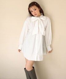 one after another NICE CLAUP（ワンアフターアナザーナイスクラップ）の「ビッグボウタイチュニック（シャツ/ブラウス）」