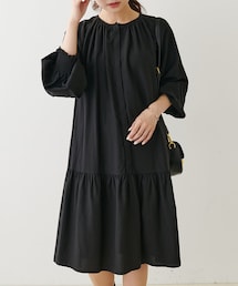 PUAL CE CIN | ギャザー切替テンセルワンピース(ワンピース)