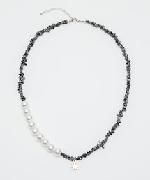 HEMATITE PEARL NECKLACE