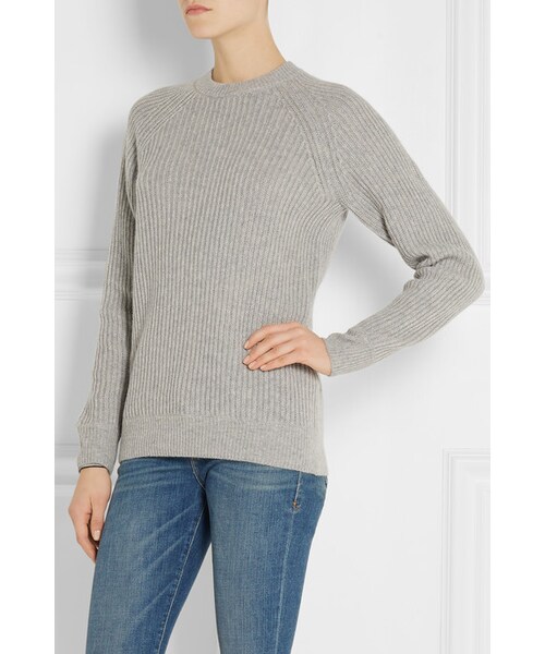 alexanderwang(アレキサンダーワン)の「T by Alexander Wang Wool and cashmere-blend sweater(ニット/セーター・レディース・Gray・medium/x small/small/large)」の2枚目の写真