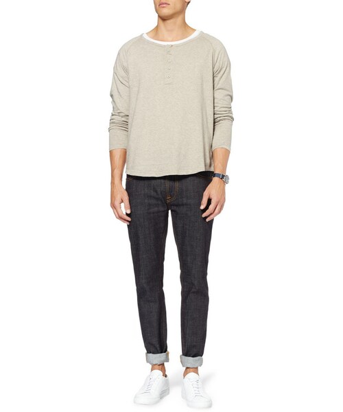 Nudie Jeans（ヌーディージーンズ）の「Nudie Jeans Thin Finn Slim-Fit Organic Dry Denim Jeans（デニムパンツ・メンズ・Blue・30W 32L/38W 34L/28W 32L/32W 32L/36W 34L/34W 34L/36W 32L/38W 32L/33W 34L/32W 34L/34W 32L/31W 32L/33W 32L）」の2枚目の写真