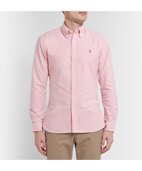 POLO RALPH LAUREN（ポロ ラルフ ローレン）の「Polo Ralph Lauren Slim-Fit Button-Down Collar Cotton Oxford Shirt（シャツ/ブラウス・メンズ・RED/Pink・L/S/XXL/XL/M）」の10枚目の写真