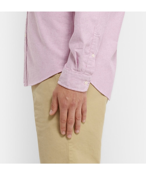 POLO RALPH LAUREN（ポロ ラルフ ローレン）の「Polo Ralph Lauren Slim-Fit Button-Down Collar Cotton Oxford Shirt（シャツ/ブラウス・メンズ・RED/Pink・L/S/XXL/XL/M）」の4枚目の写真