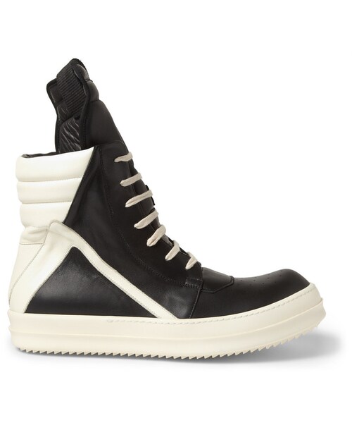 Rick Owens（リックオウエンス）の「Rick Owens Panelled Leather High Top Sneakers（スニーカー・メンズ・Black・EU 40 (US 7)/EU 41 (US 8)/EU 42 (US 9)/EU 43 (US 10)/EU 44 (US 11)/EU 45 (US 12)）」の2枚目の写真