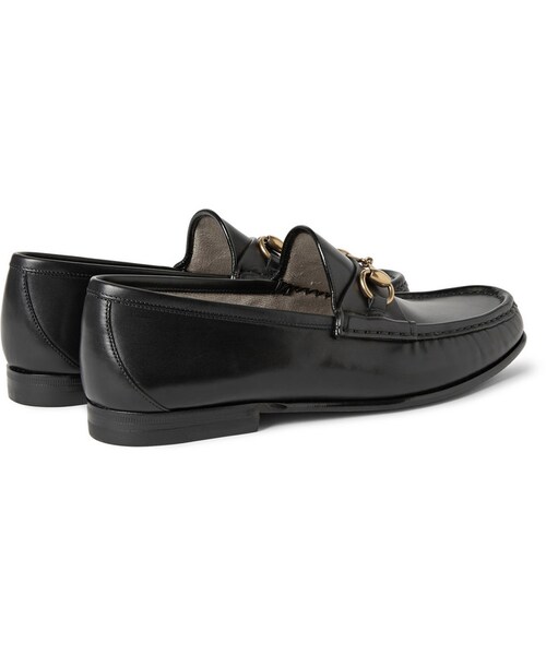 GUCCI（グッチ）の「Gucci Horsebit Polished-Leather Loafers（その他シューズ・メンズ・Black・UK 5 (US 6)/UK 6 (US 7)/UK 7 (US 8)/UK 7.5 (US 8.5)/UK 8 (US 9)/UK 8.5 (US 9.5)/UK 9 (US 10)/UK 9.5 (US 10.5)/UK 10 (US 11)/UK 11 (US 12)/UK 12 (US 13)）」の5枚目の写真