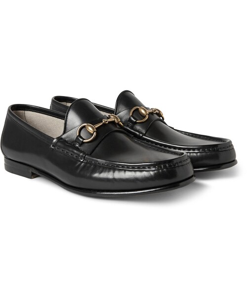 GUCCI（グッチ）の「Gucci Horsebit Polished-Leather Loafers（その他シューズ・メンズ・Black・UK 5 (US 6)/UK 6 (US 7)/UK 7 (US 8)/UK 7.5 (US 8.5)/UK 8 (US 9)/UK 8.5 (US 9.5)/UK 9 (US 10)/UK 9.5 (US 10.5)/UK 10 (US 11)/UK 11 (US 12)/UK 12 (US 13)）」の6枚目の写真