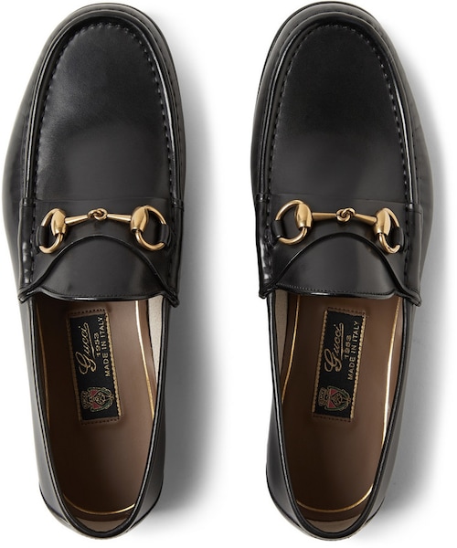 GUCCI（グッチ）の「Gucci Horsebit Polished-Leather Loafers（その他シューズ・メンズ・Black・UK 5 (US 6)/UK 6 (US 7)/UK 7 (US 8)/UK 7.5 (US 8.5)/UK 8 (US 9)/UK 8.5 (US 9.5)/UK 9 (US 10)/UK 9.5 (US 10.5)/UK 10 (US 11)/UK 11 (US 12)/UK 12 (US 13)）」の2枚目の写真