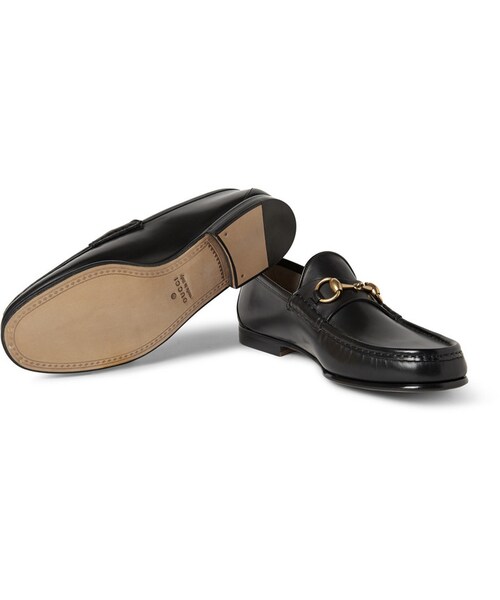 GUCCI（グッチ）の「Gucci Horsebit Polished-Leather Loafers（その他シューズ・メンズ・Black・UK 5 (US 6)/UK 6 (US 7)/UK 7 (US 8)/UK 7.5 (US 8.5)/UK 8 (US 9)/UK 8.5 (US 9.5)/UK 9 (US 10)/UK 9.5 (US 10.5)/UK 10 (US 11)/UK 11 (US 12)/UK 12 (US 13)）」の3枚目の写真