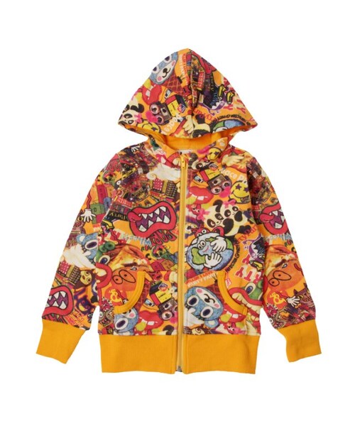 PARTY PARTY（パーティーパーティー）の「裏毛PARKA（トップス・キッズ・ブラック/ブルー/キャメル・70/80/90/95/100/110/120）」の5枚目の写真