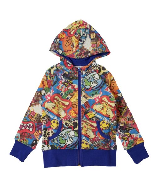 PARTY PARTY（パーティーパーティー）の「裏毛PARKA（トップス・キッズ・ブラック/ブルー/キャメル・70/80/90/95/100/110/120）」の4枚目の写真