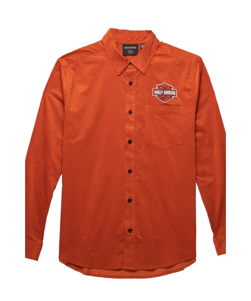 Harley-Davidson（ハーレーダビッドソン）の「남성 바앤실드 코듀로이 긴팔셔츠（その他・GREY・S/M/L/XL/2XL）」の2枚目の写真