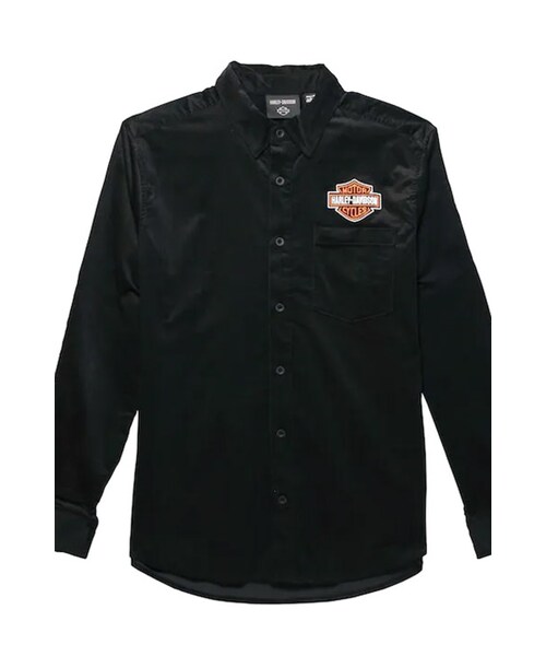 Harley-Davidson（ハーレーダビッドソン）の「남성 바앤실드 코듀로이 긴팔셔츠 BLACK（その他・GREY・S/M/L/XL）」の2枚目の写真