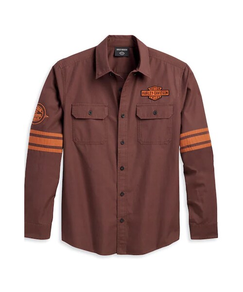 Harley-Davidson（ハーレーダビッドソン）の「남성 오픈 로드 긴팔셔츠 JAVA（その他・GREY・S/M/L/XL/2XL）」の2枚目の写真