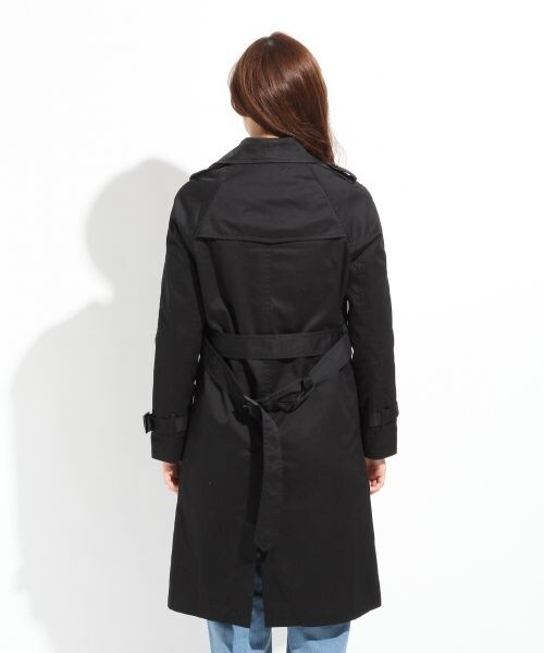 LOWRYS FARM（ローリーズファーム）の「☆WEB先行予約☆ロングトレンチコート（ジャケット/アウター・レディース・ブラック/ベージュ・Ｍ/Ｌ）」の4枚目の写真